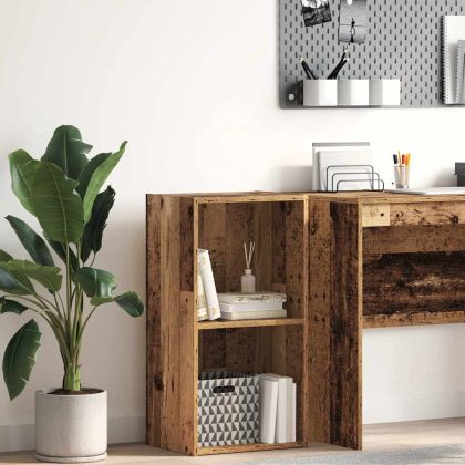 Библиотека, старо дърво, 40x30x77 см, инженерно дърво