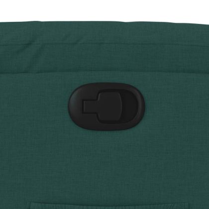 Изправящ реклайнер стол, тъмнозелен, текстил