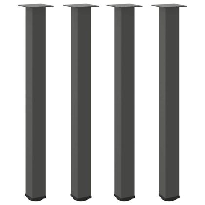 Крака за бар маса, 4 бр., антрацит, 90-92 см, стомана