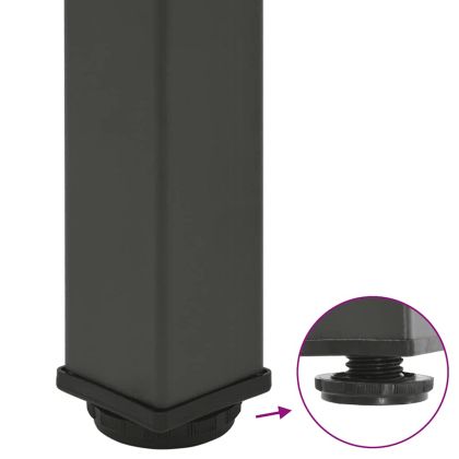 Крака за бар маса, 4 бр., антрацит, 90-92 см, стомана