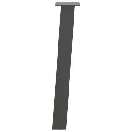 Крака за конзолна маса, 4 бр., антрацит, 72 см, стомана