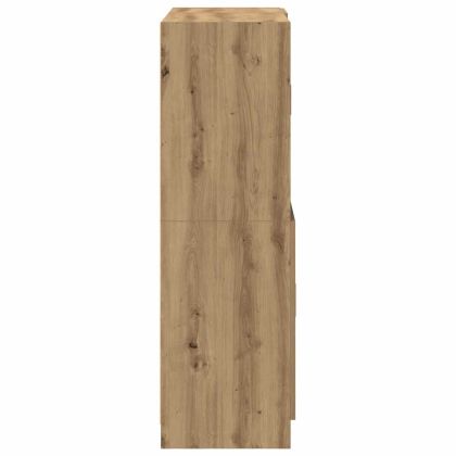 Комплект кухненски шкафове 2 части дъб артизан инженерно дърво