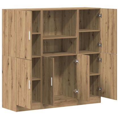 Комплект кухненски шкафове 3 части дъб артизан инженерно дърво