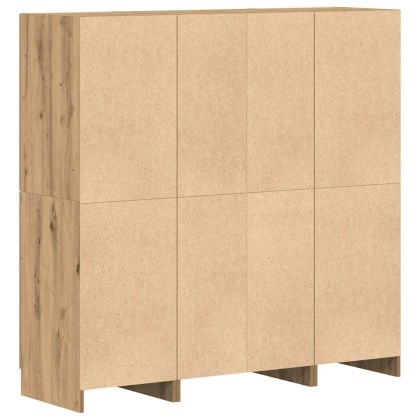 Комплект кухненски шкафове 3 части дъб артизан инженерно дърво