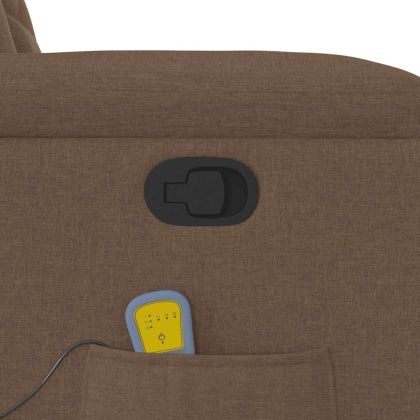 Масажен наклоняем стол, кафяв, текстил