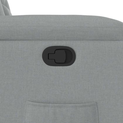 Изправящ реклайнер стол, светлосив, текстил