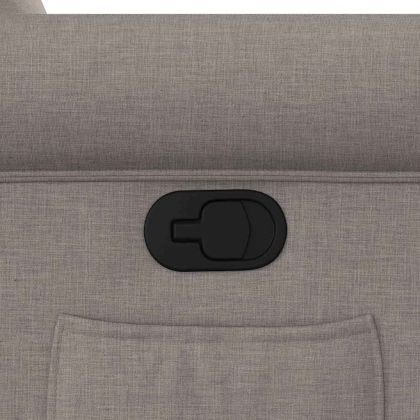 Изправящ реклайнер стол, таупе, текстил