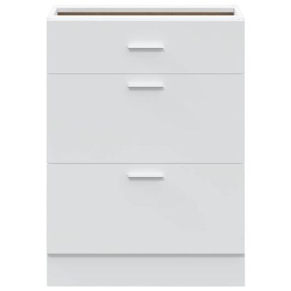 Кухненски шкаф "Lyon" бял, инженерно дърво