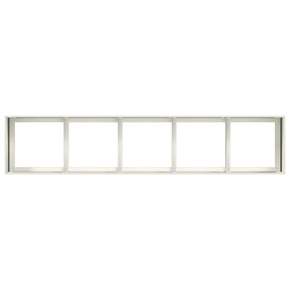 Кашпа, бяла, 200x40x40 см, студеновалцувана стомана