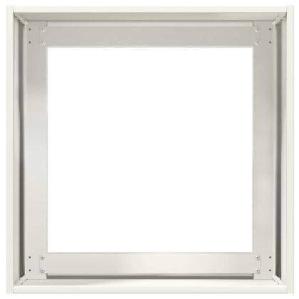 Кашпа, бяла, 40x40x40 см, студеновалцувана стомана