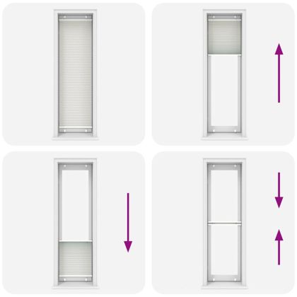 Плисирана щора Светло сиво 65x200 cm Ширина на плата 64,4 cm