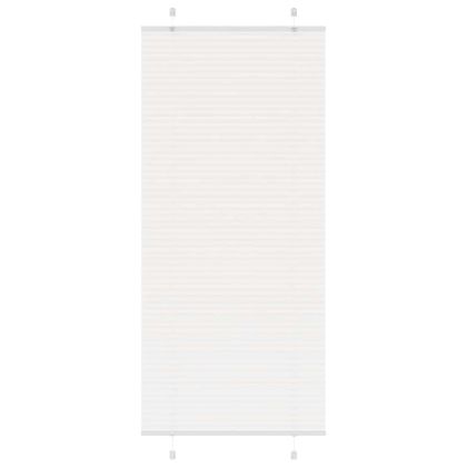 Плисирана щора Бяла 85x200 cm Ширина на плата 84,4 cm Полиестер