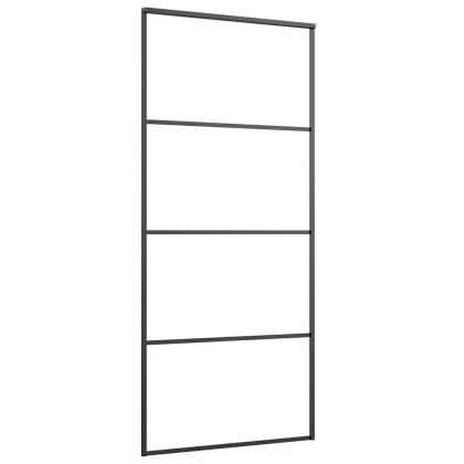 Плъзгаща се врата с обков 90x205 см ESG стъкло и алуминий