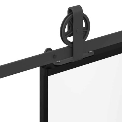 Плъзгаща се врата с механизъм 102x205 см ESG стъкло и алуминий