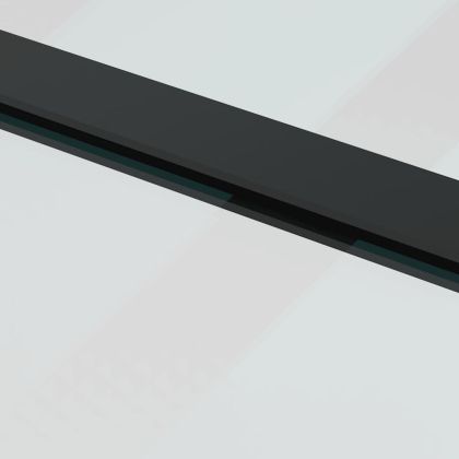 Плъзгаща се врата с механизъм 102x205 см ESG стъкло и алуминий