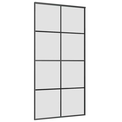 Плъзгаща се врата с обков 102,5x205 см ESG стъкло и алуминий