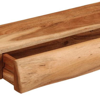 Стенни рафтове, 2 бр, 60x17x8 см, акациево дърво масив