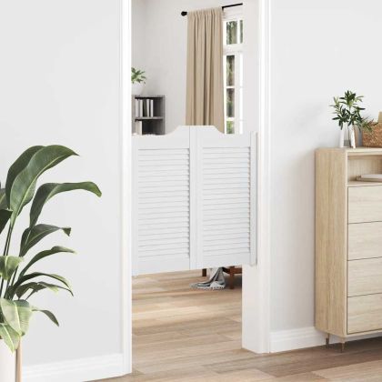 Врати с люлеещ се дизайн 1 чифт бели 80x80 cm