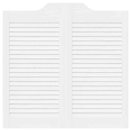 Врати с люлеещ се дизайн 1 чифт бели 80x80 cm