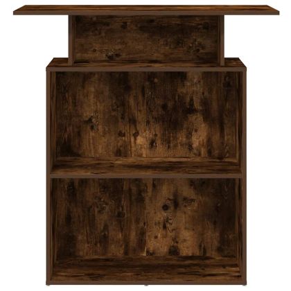 Приемно бюро, опушен дъб, 100x40x104 см, инженерно дърво