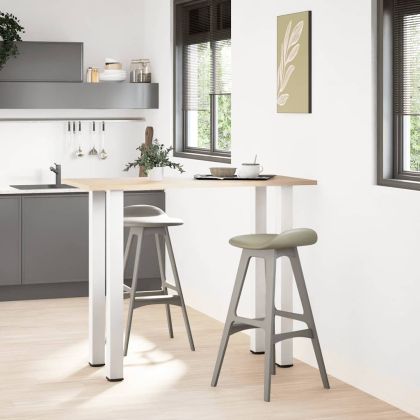 Крака за бар маса, 4 бр., бели, 110-112 см, стомана