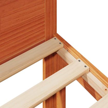 Рамка за легло без матрак, восъчнокафяв, 80x200 см, бор масив