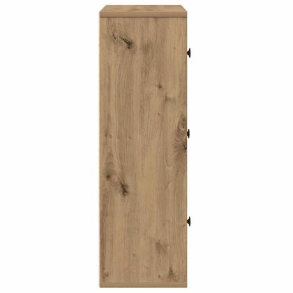 Библиотека, дъб артизан, 60x24x76,5 см, инженерно дърво