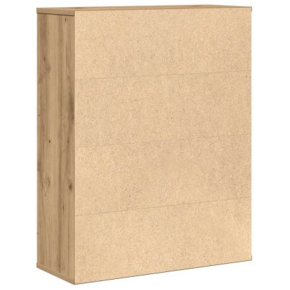 Библиотека, дъб артизан, 60x24x76,5 см, инженерно дърво