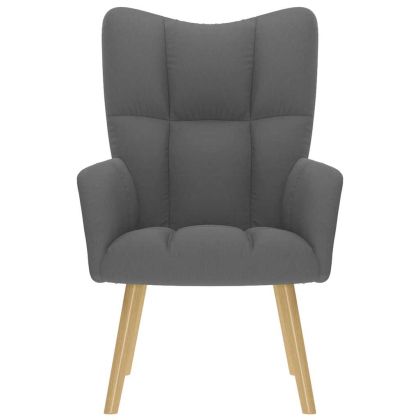 Релакс стол, тъмносив, текстил