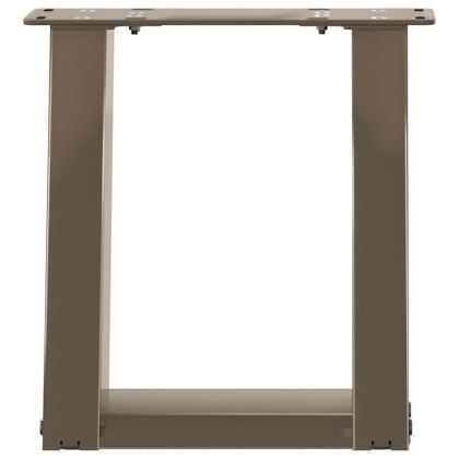 Крака за масичка за кафе, U-образни, 2 бр., естествена стомана, 30 x (30-31) см, стомана