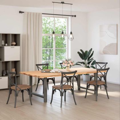 Крака за трапезна маса, антрацит, 2 бр., 100 x (72-73) см, стомана