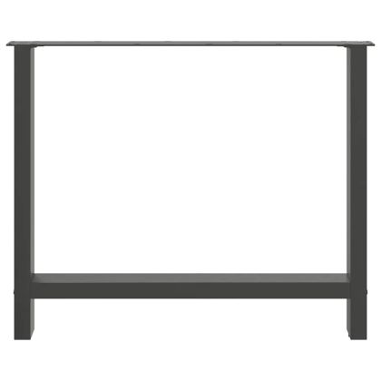 Крака за трапезна маса, антрацит, 2 бр., 100 x (72-73) см, стомана