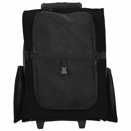 Количка за домашни любимци 3 в 1, дизайн, черна, 48x32x(57-106) см, оксфордски плат