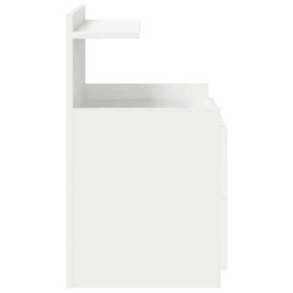 Нощни шкафчета, 2 бр. с 2 чекмеджета, бели, 40x36,5x62 см