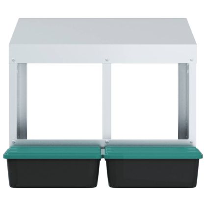 Кутия за пилета с 2 отделения, за стенен монтаж, поцинкована стомана