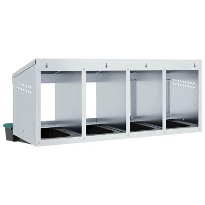 Кутия за пилета с 4 отделения, за стенен монтаж, поцинкована стомана