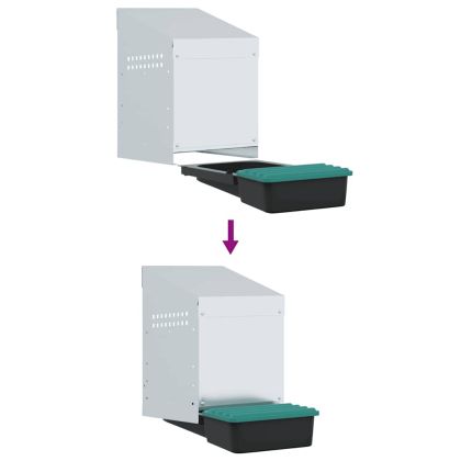 Кутия за пилета с 1 отделение, за стенен монтаж, поцинкована стомана