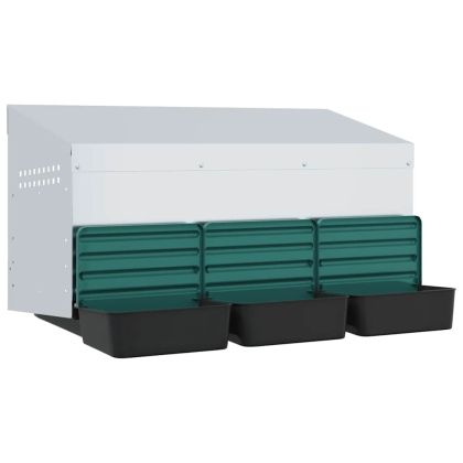 Кутия за пилета с 3 отделения, за стенен монтаж, поцинкована стомана