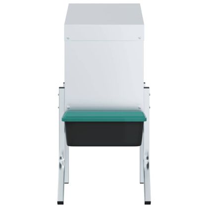 Кутия за гнездене за пилета с 1 отделение и крака, поцинкована стомана