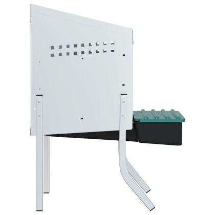 Кутия за гнездене за пилета с 1 отделение и крака, поцинкована стомана