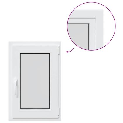 Прозорец за мазе "RISOR" 50x75 см, накланящ се и завъртащ се, DIN ляв, бял