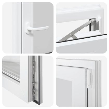 Прозорец за мазе "RISOR" 50x75 см, накланящ се и завъртащ се, DIN десен, бял