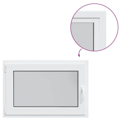 Прозорец за мазе "RISOR" 90x70 см, накланящ се и завъртащ се, DIN ляв, бял