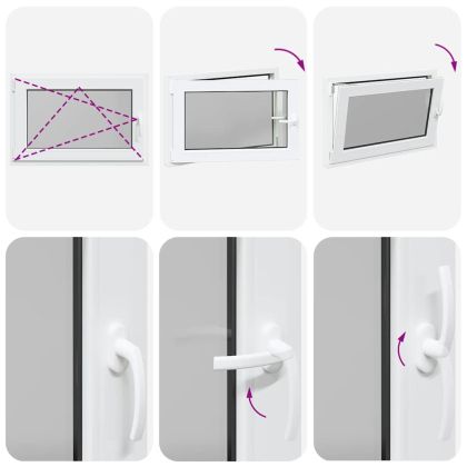 Прозорец за мазе "RISOR" 90x70 см, накланящ се и завъртащ се, DIN ляв, бял