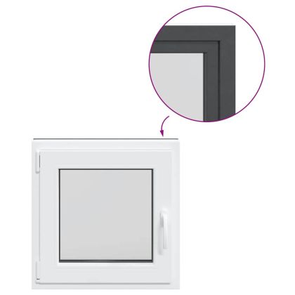 Прозорец за мазе "RISOR" 50x50 см Отварящо-отваряем DIN ляв антрацит
