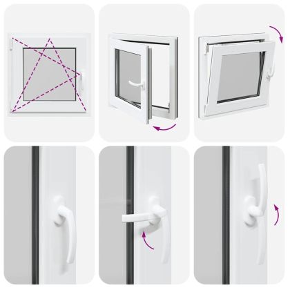 Прозорец за мазе "RISOR" 50x50 см Отварящо-отваряем DIN ляв антрацит