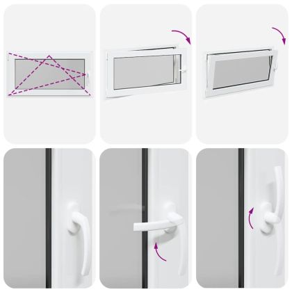 Прозорец за мазе "RISOR" 110x70 см, отваряемо-отварящ се, DIN ляв, бял