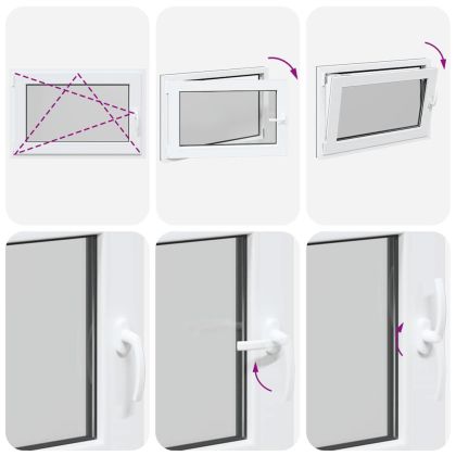 Прозорец за мазе "RISOR" 90x70 см Отварящо-отваряем DIN ляв антрацит