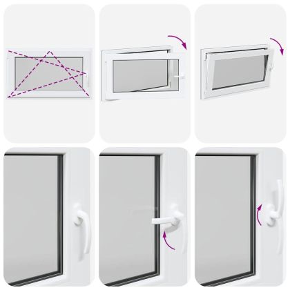 Прозорец за мазе "RISOR" 100x70 см Отварящо-отваряем DIN ляв антрацит