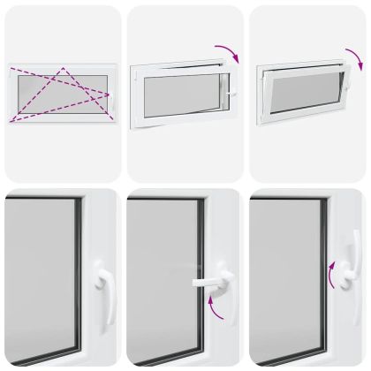 Прозорец за мазе "RISOR" 110x50 см Отварящо-отваряем DIN ляв антрацит